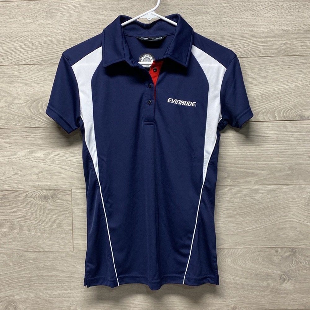 Evinrude Ladies Golf Polo Small Navy Blue